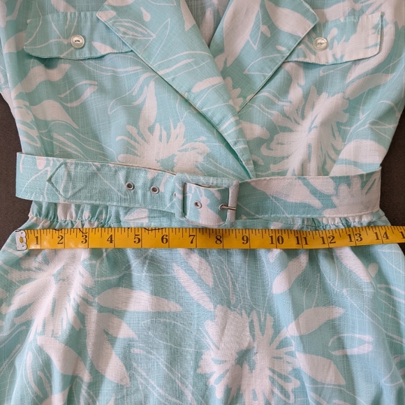 90s Vtg Spring Easter Dress Stuart Alan Petites Belted Dress With Pockets! - Picture 6 of 10